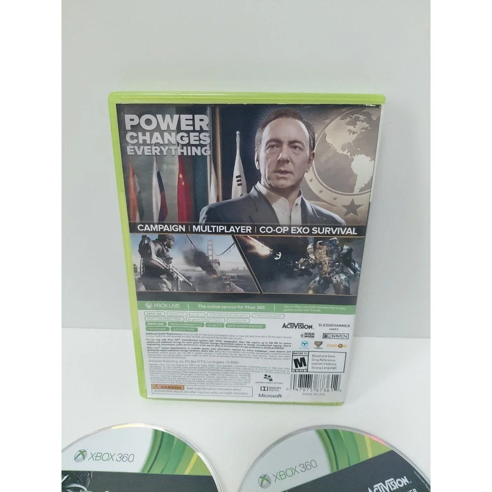 Call of Duty: Advanced Warfare (Microsoft Xbox 360) 2‎ Discs No Manual